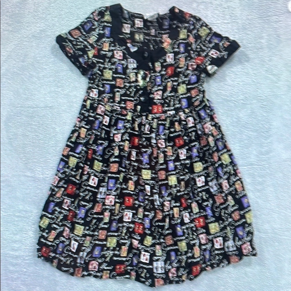 Colorful Patterned Midi Dress